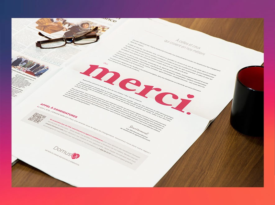 DomusVi journal encart presse Merci